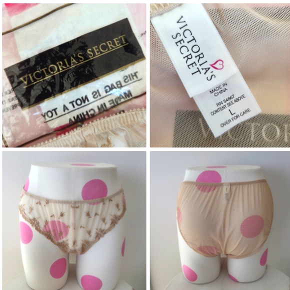 Victoria's Secret Vintage Y2K 90'S High Cut leg Nylon Embroidered Lace Panty NWT